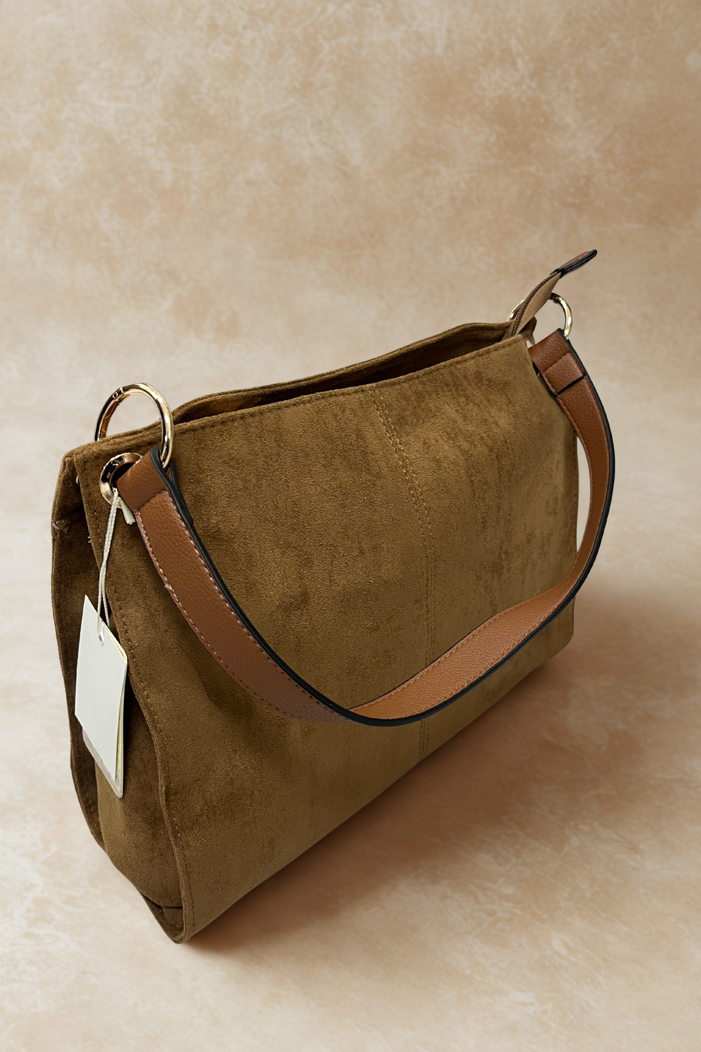 Faux Suede Slouchy Shoulder Bag (Variants)