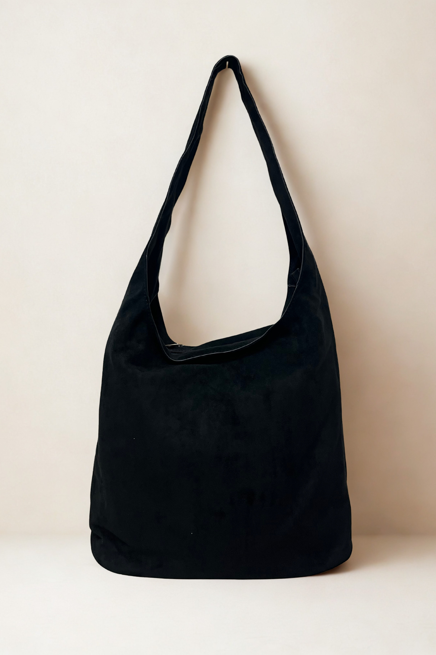 Faux Suede Slouchy Shoulder Bag