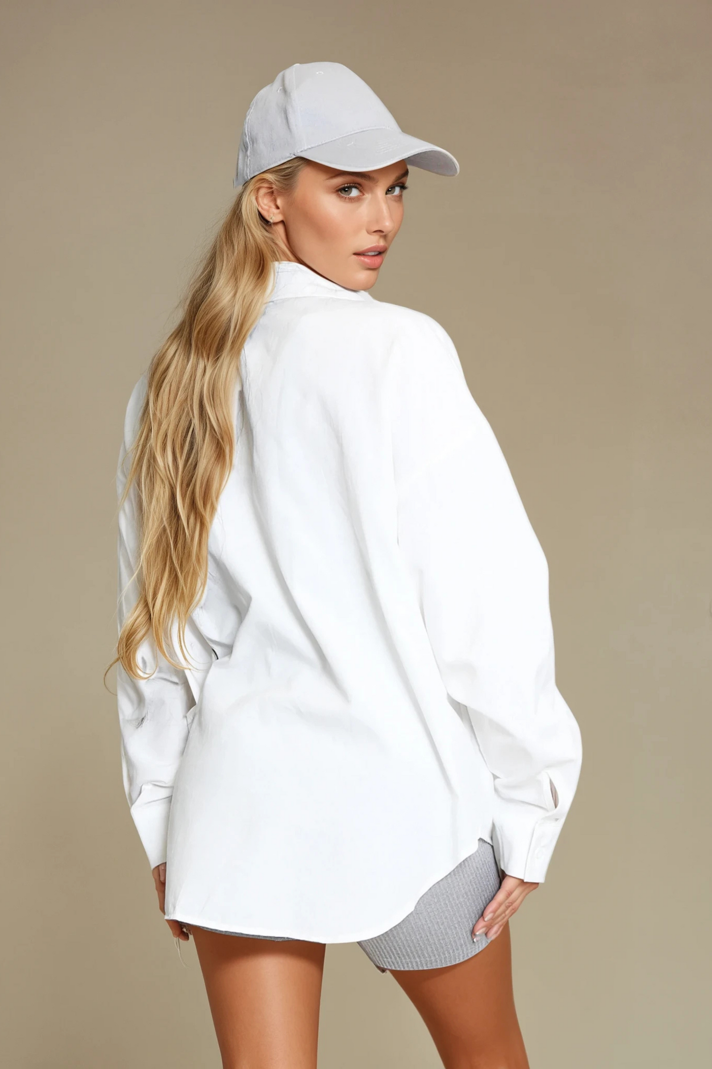 White Oversized Cotton Blouse