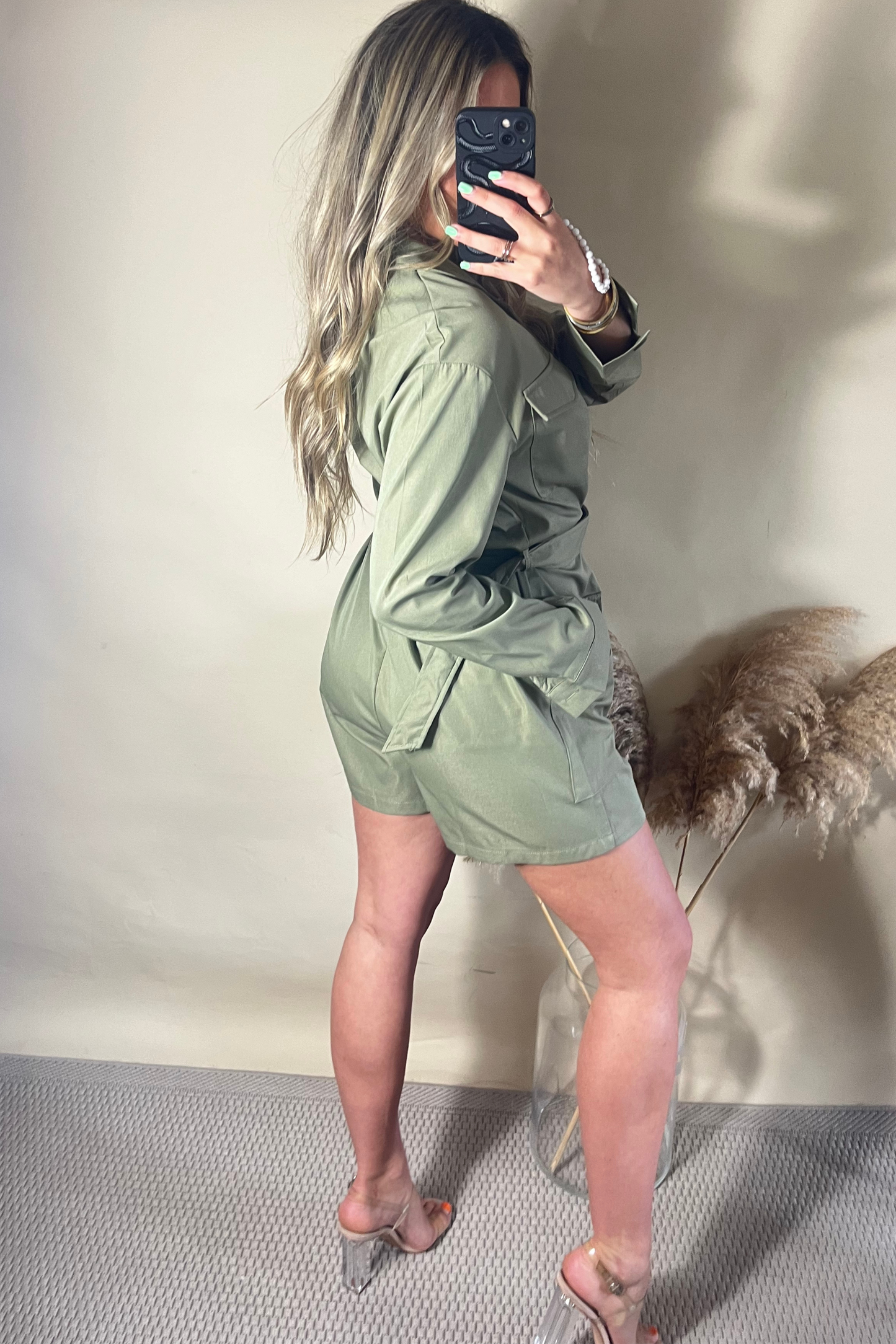 Green playsuit