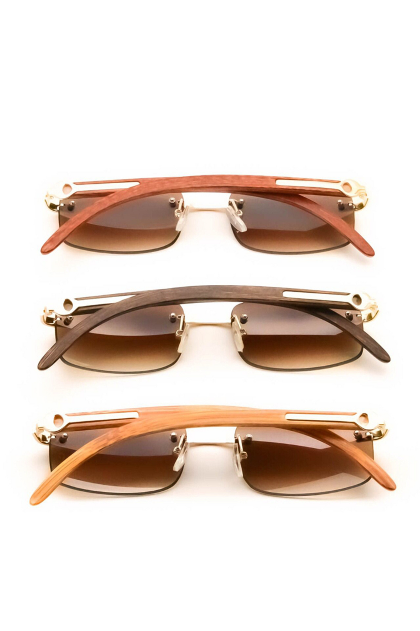 Rimless Rectangular Sunglasses