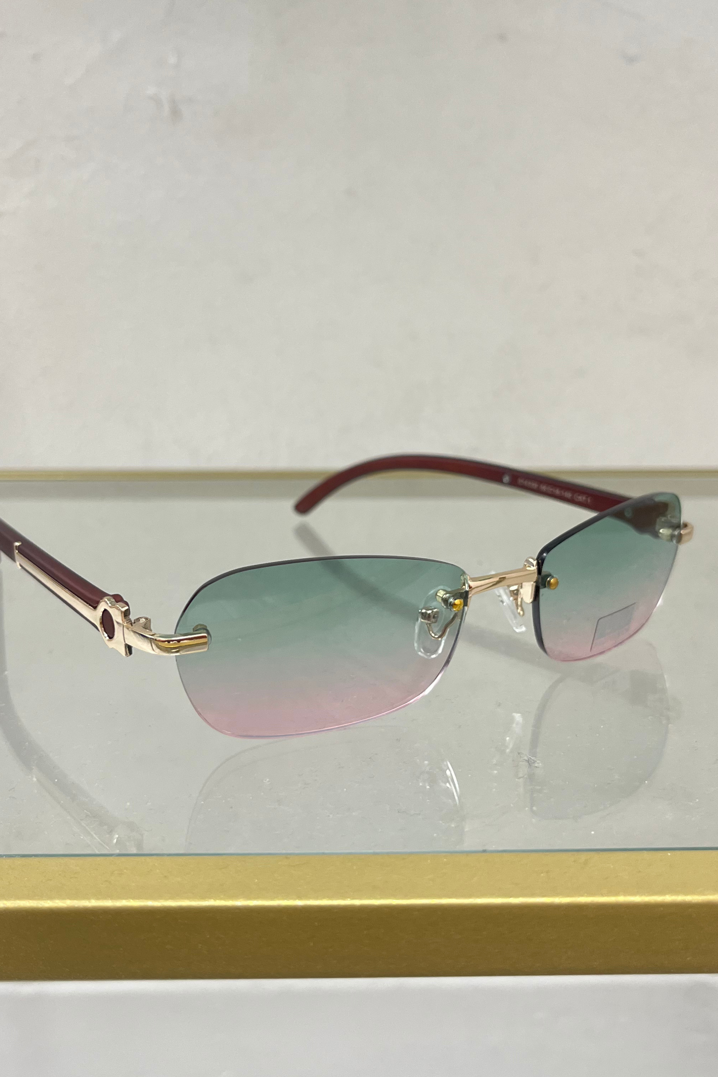 Rimless Rectangular Sunglasses