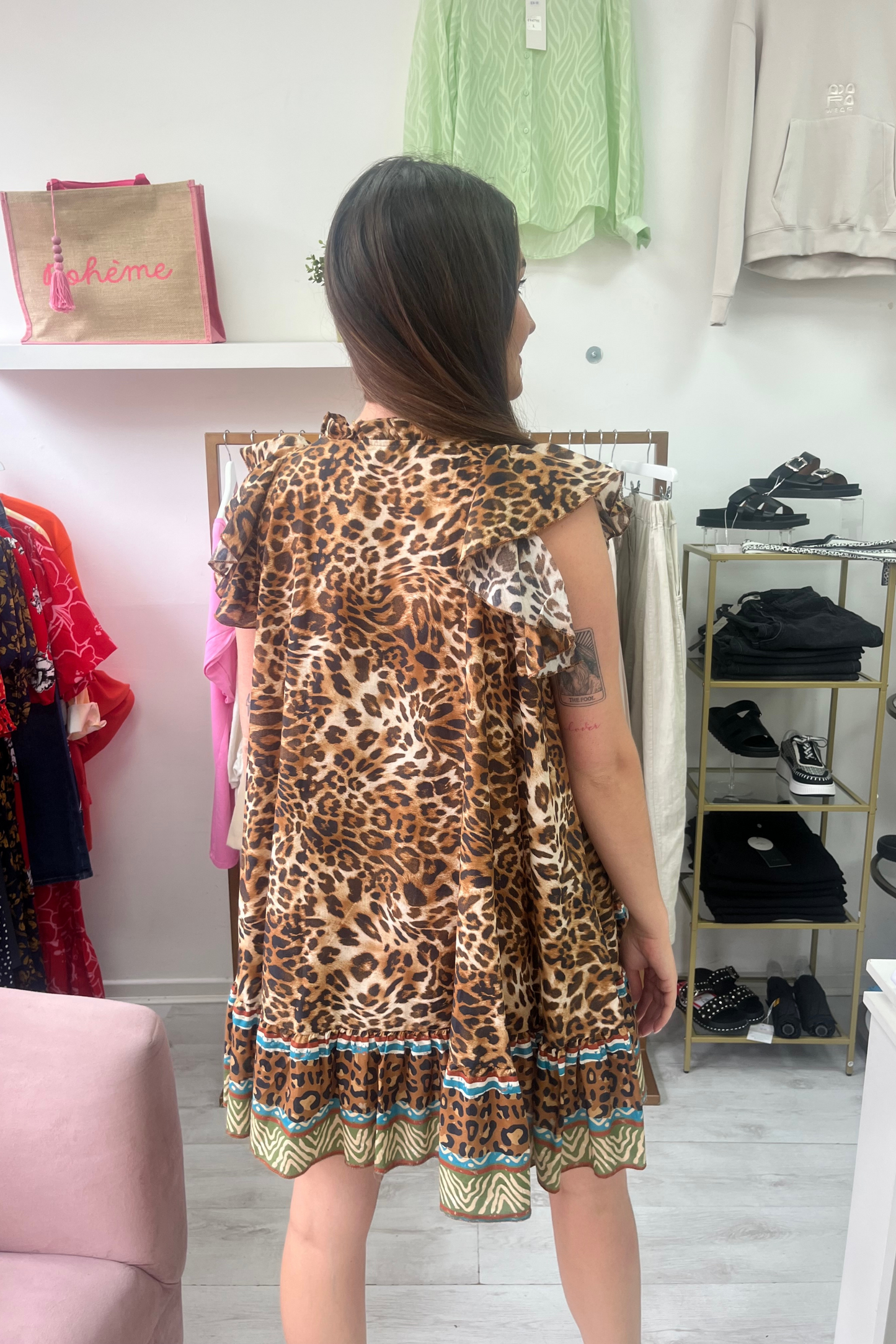 Leopard Floaty Swing Dress