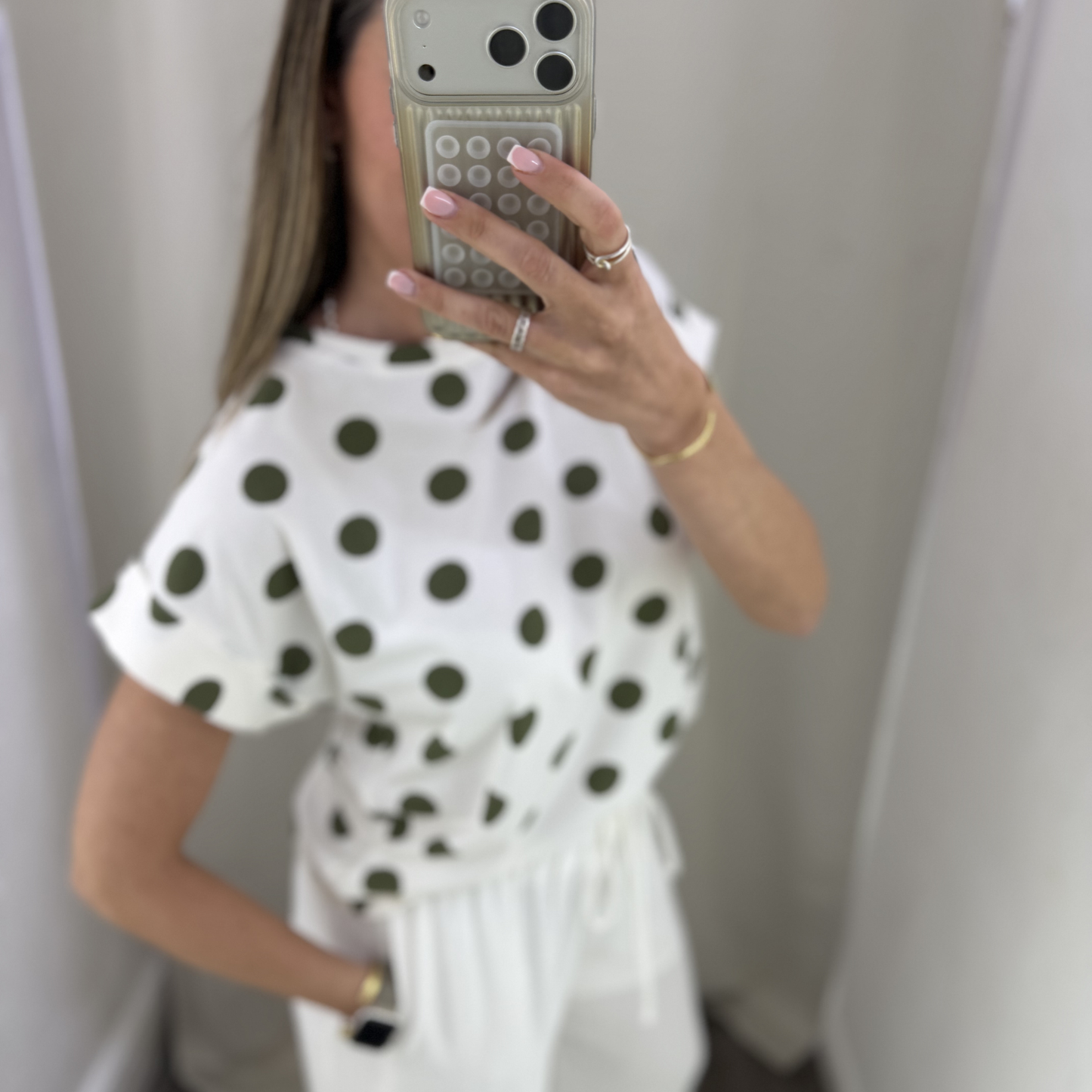 Polka dot tee's