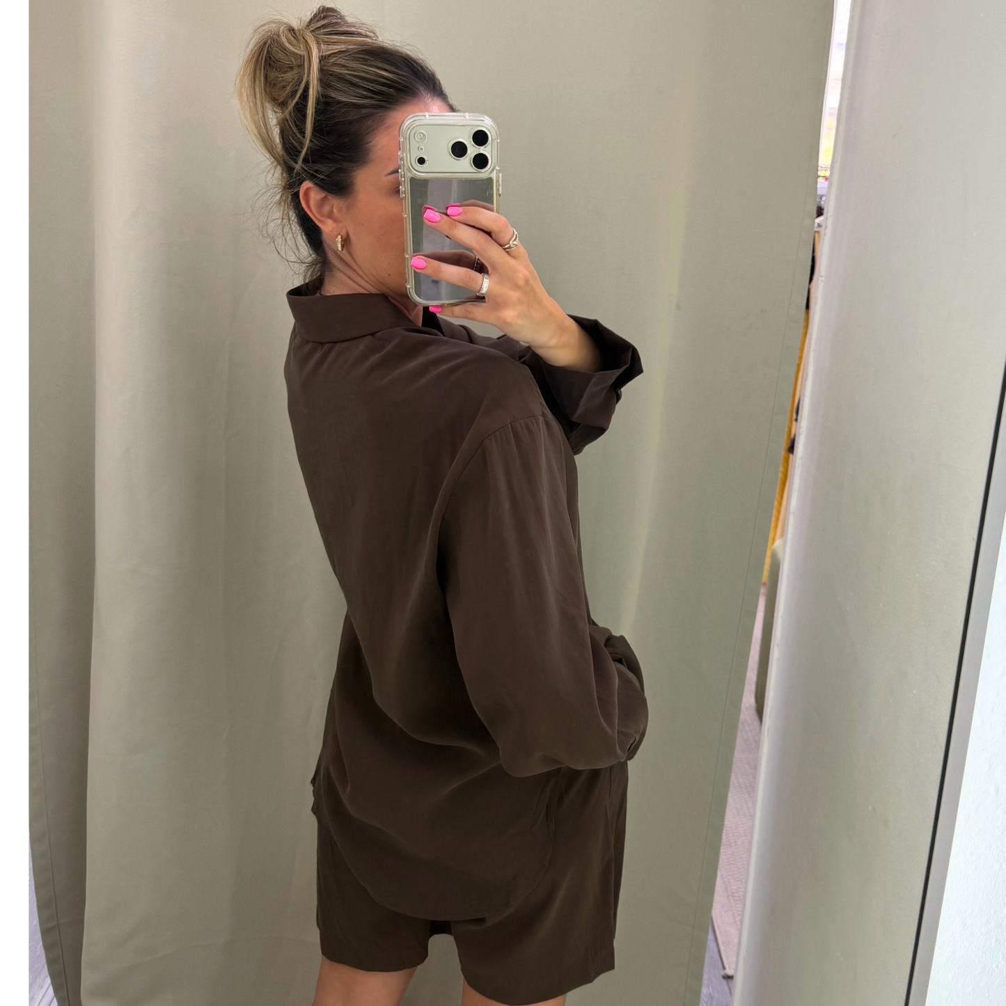 Brown Tailored Bermuda Shorts