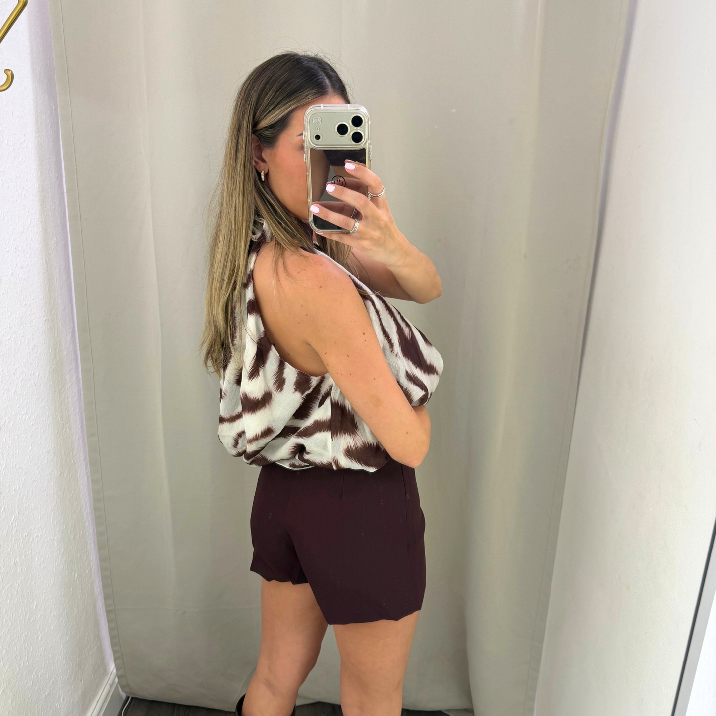 Burgundy Tailored Wrap Skort