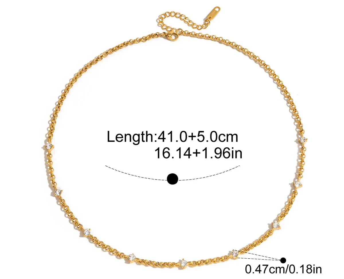 Crystal Detail Belcher Chain - Necklace or Bracelet