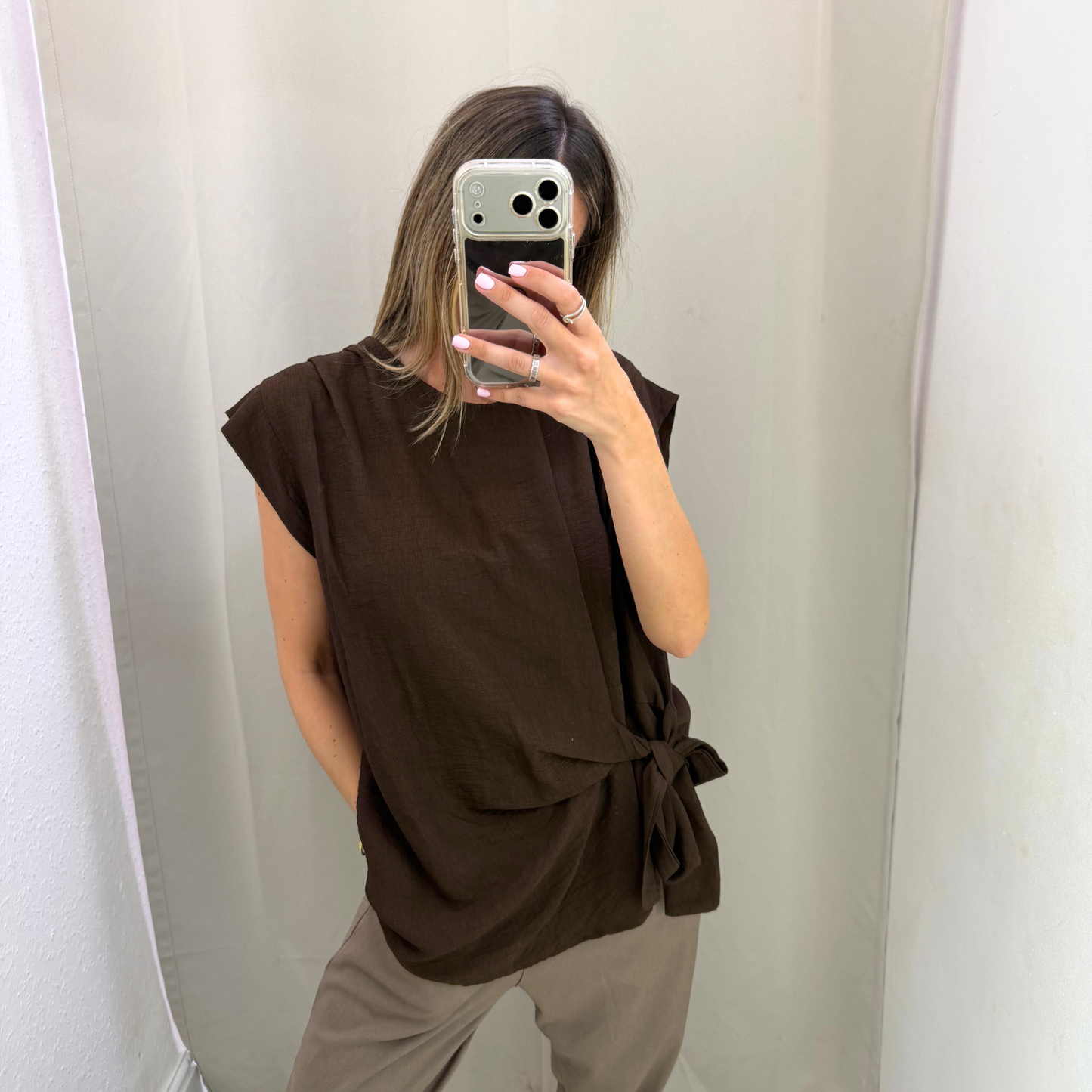Size Tie layered Top