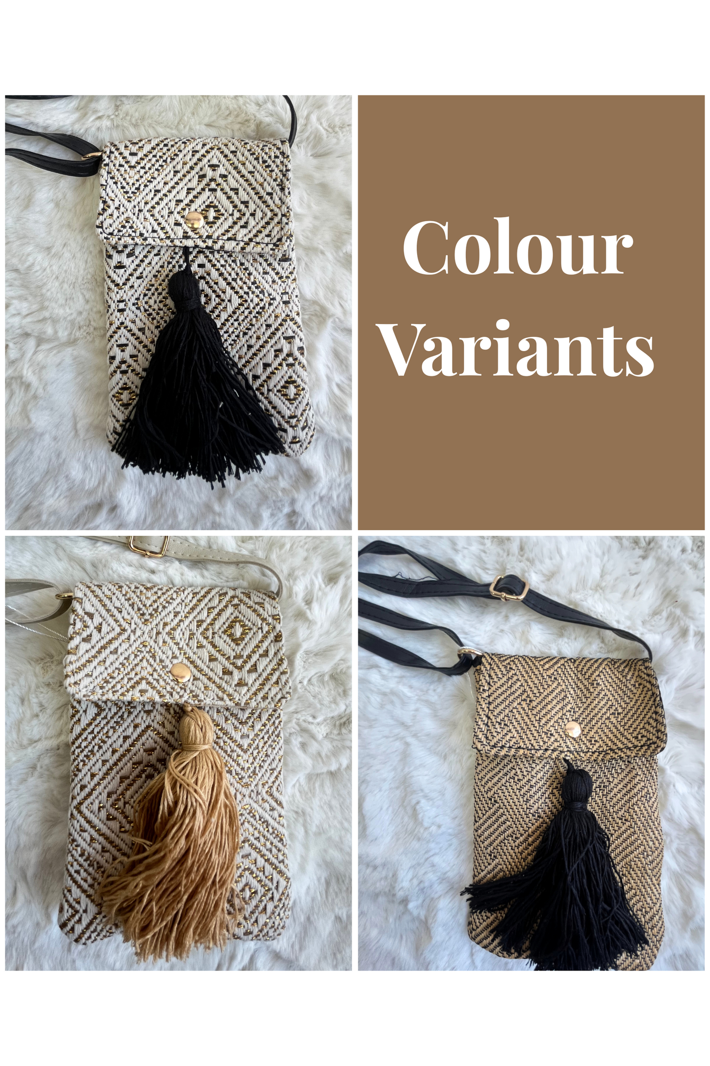 Crossbody bag with tassel (Variants)
