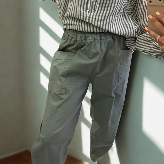 Olive Relaxed Utility Trousers