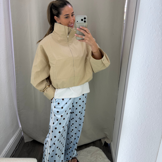 Polka Dot Satin Trousers