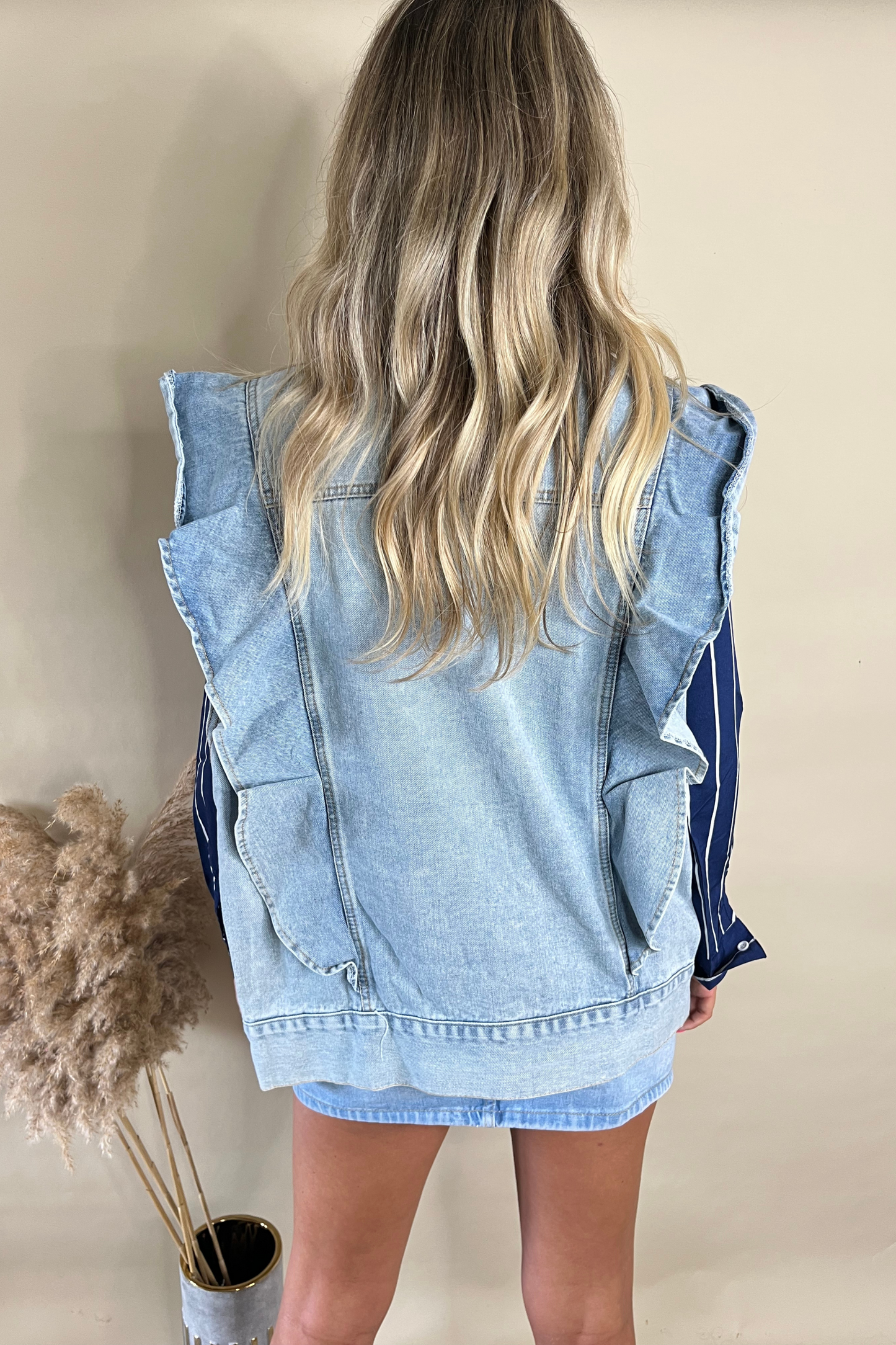 Denim Oversized Waistcoat