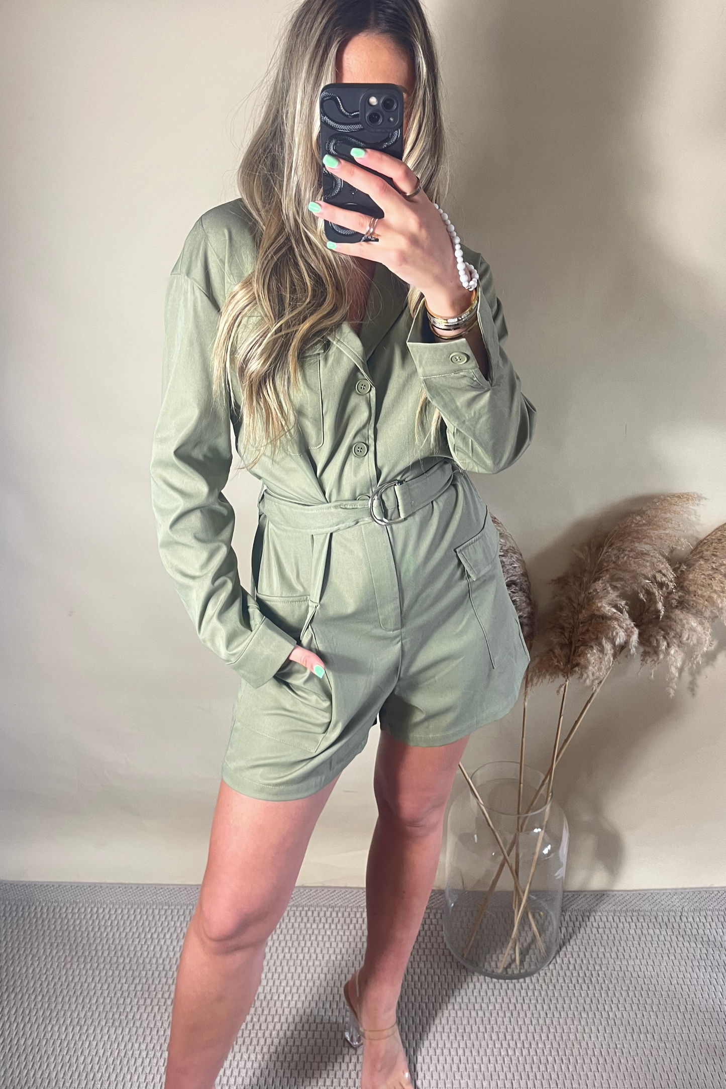 Green playsuit
