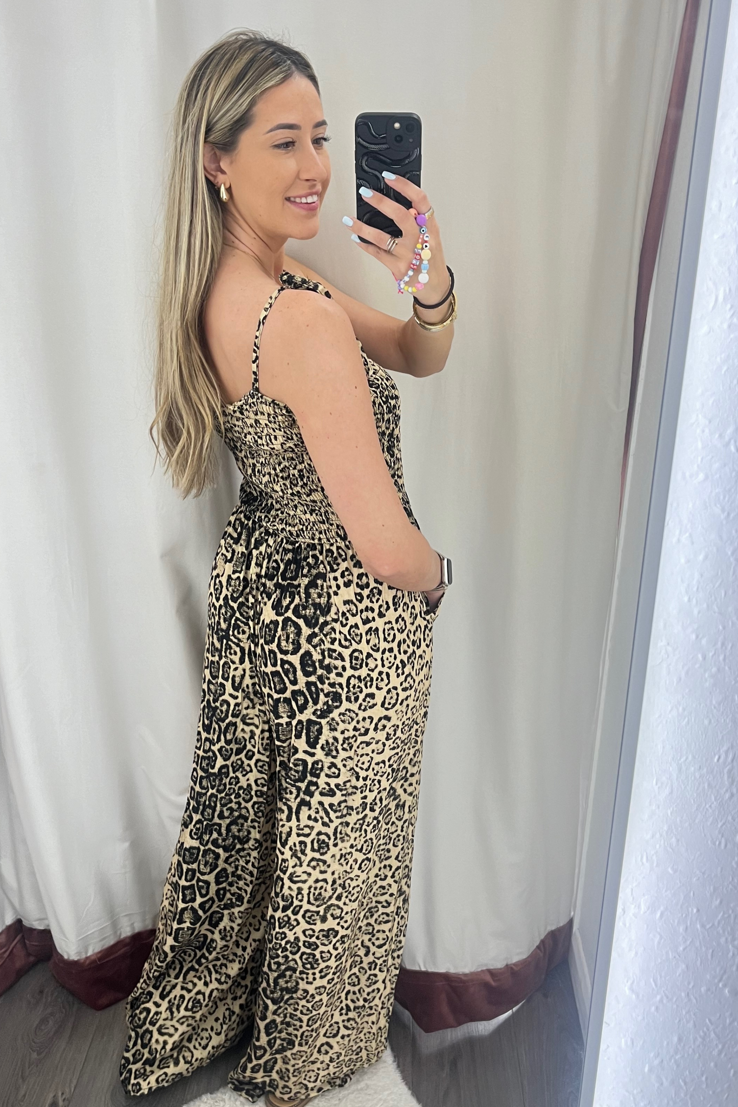 Leopard print jumpsuit