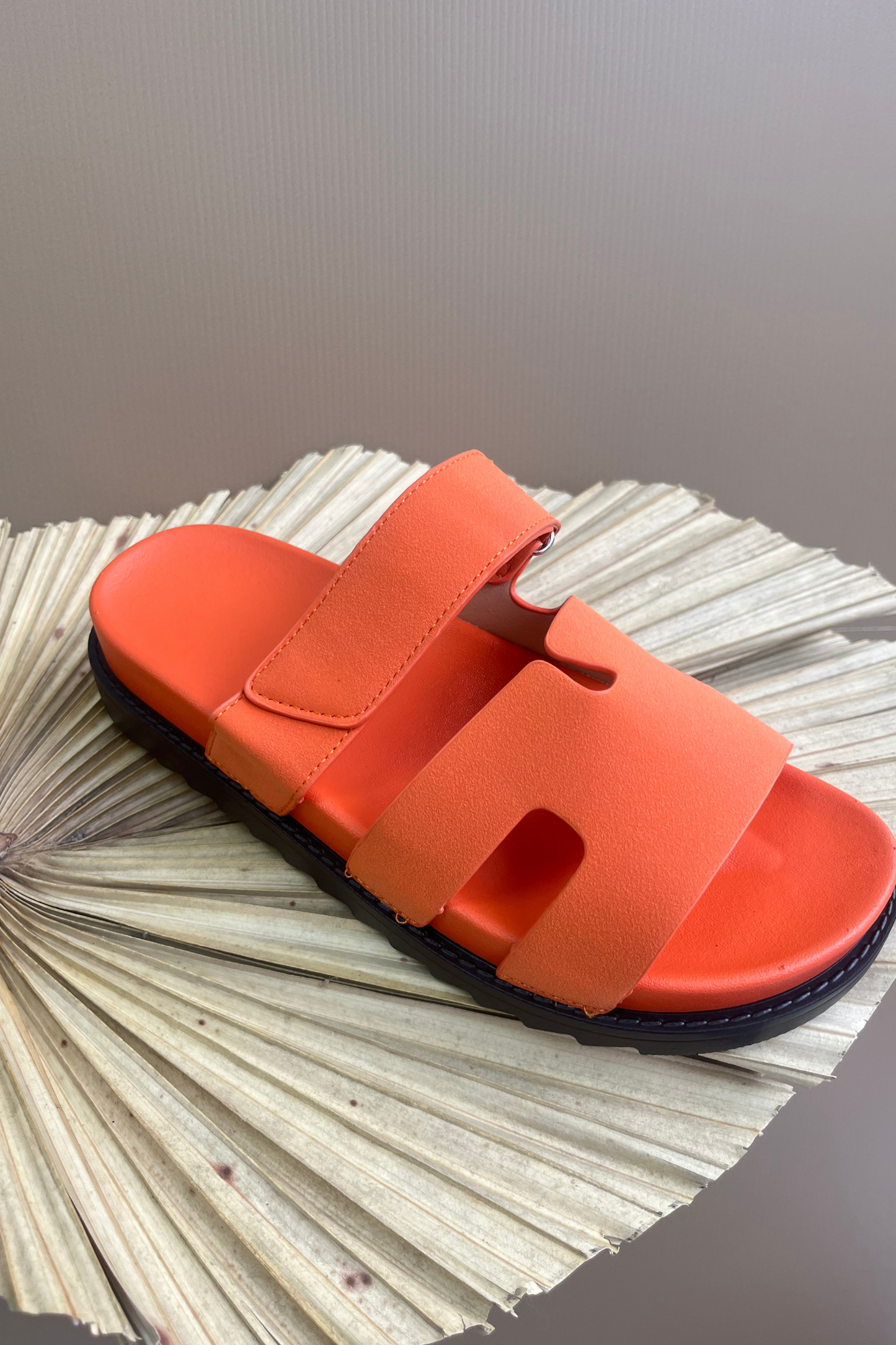 Orange strap sandals