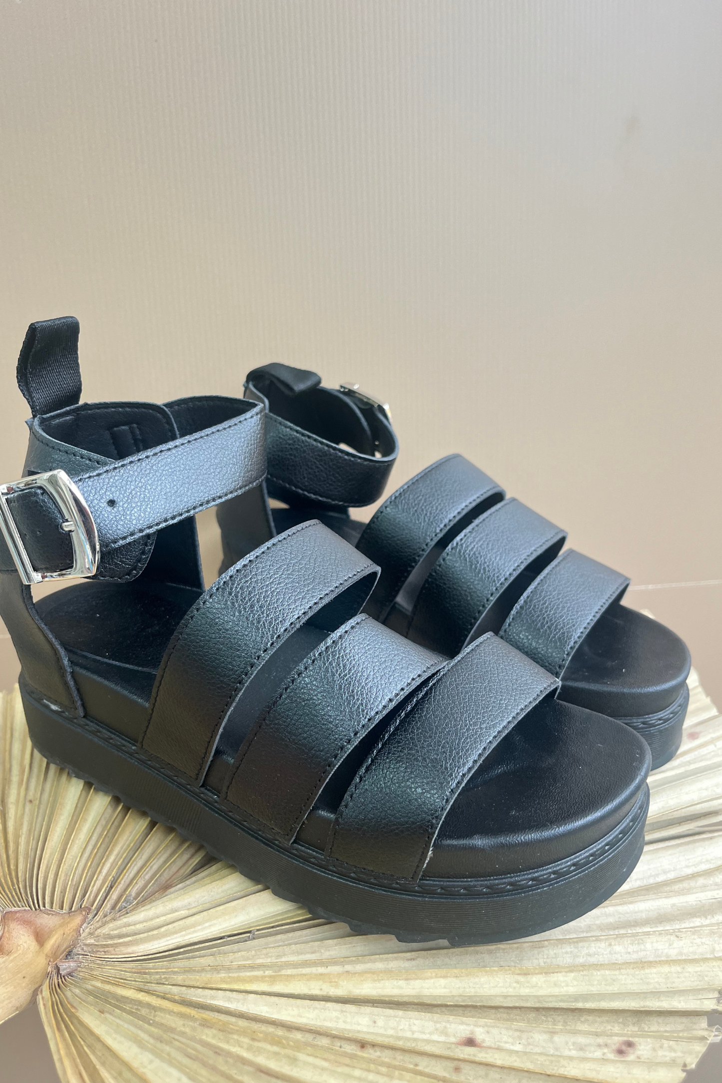 Black Gladiator Sandals