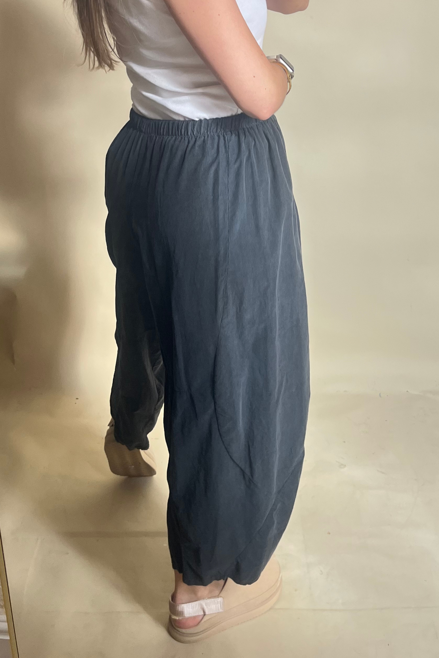 Grey cocoon light weight pants