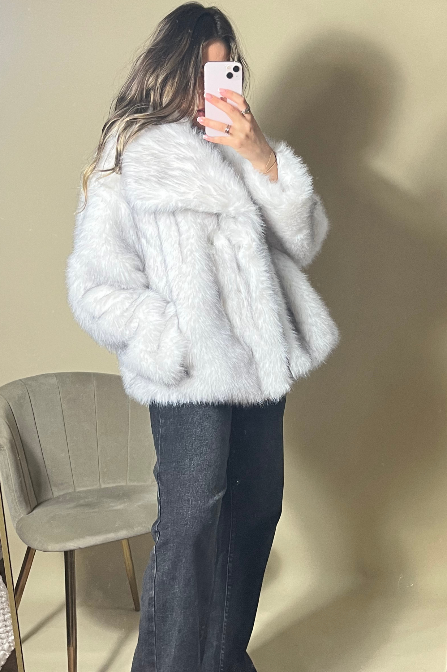 Vintage-Inspired Faux Fur Jacket