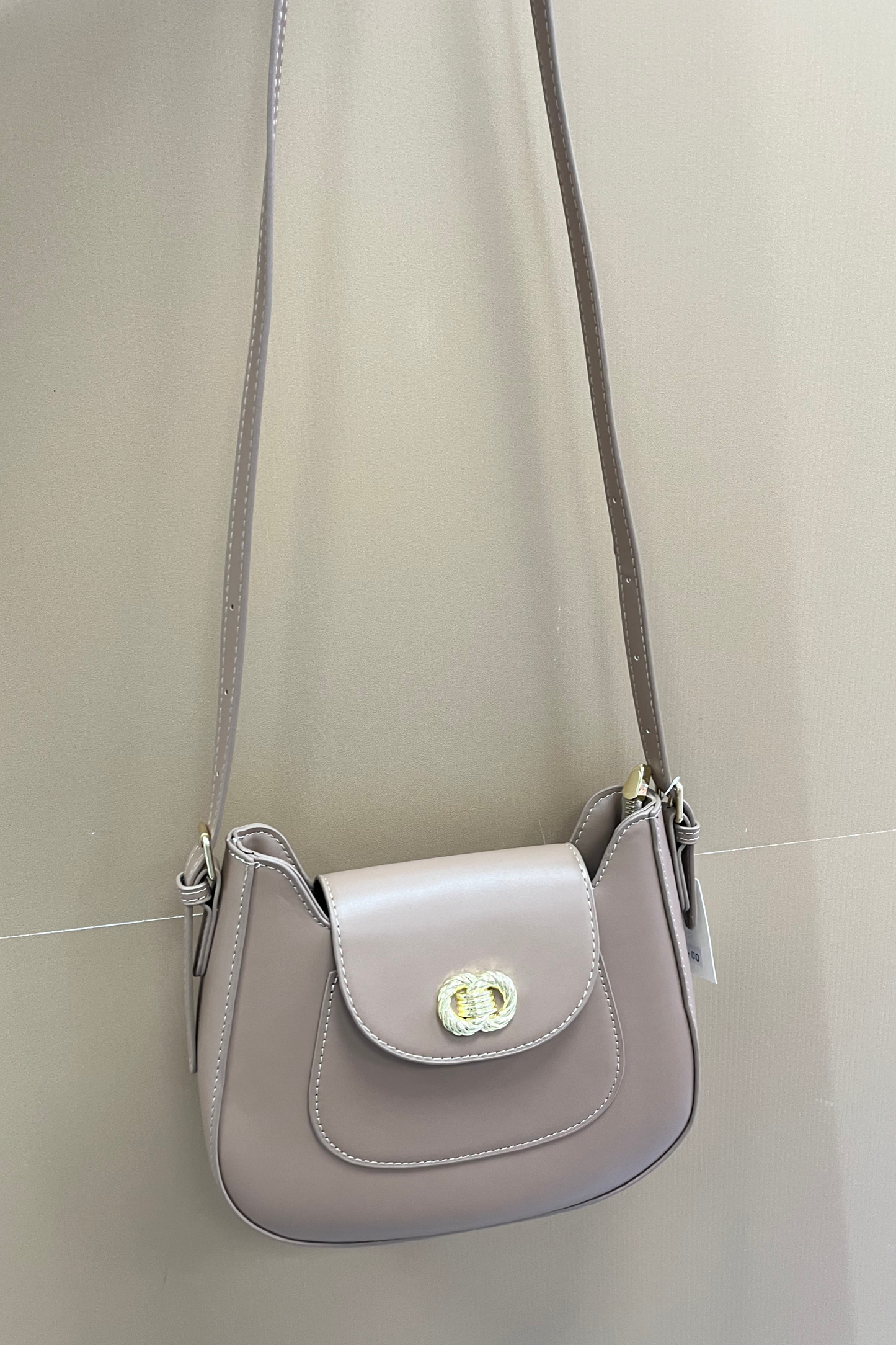 Luxe 2-in-1 Shoulder & Crossbody Bag in Beige