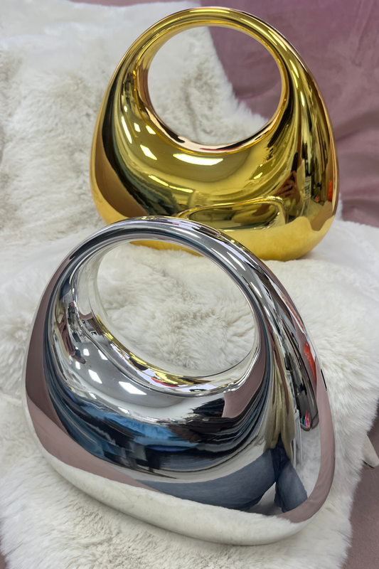 Metallic Handle bag