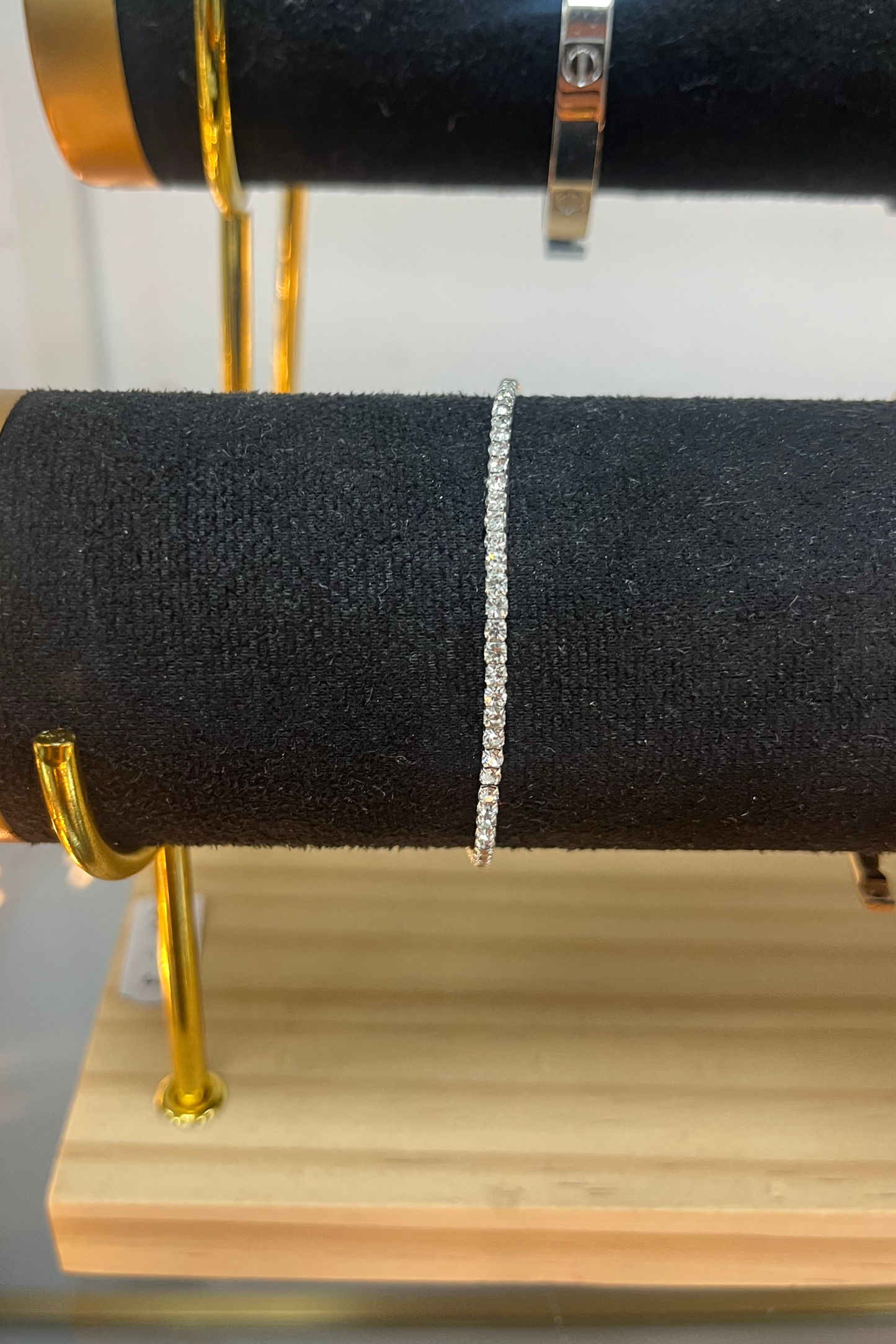 Diamante Jewelled Elasticated Bracelet – Multiple Colour Options
