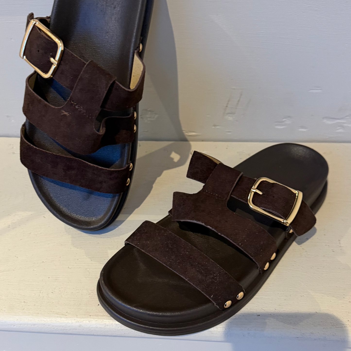 Chocolate Buckle Sandal