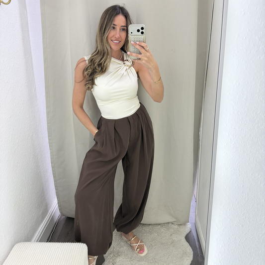 Chocolate Cuffed Trousers