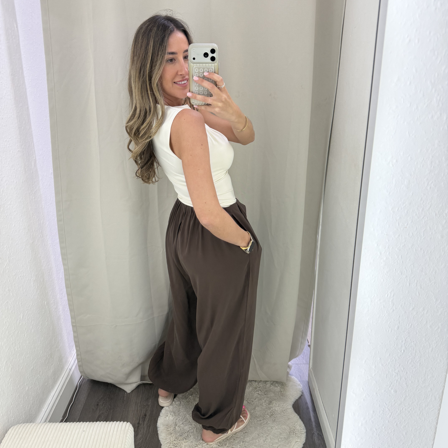 Gold Detail Cream Bodysuit