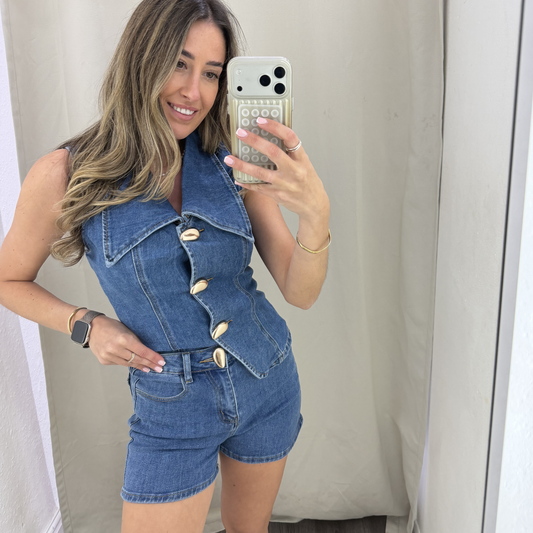 Denim Tailored Shorts