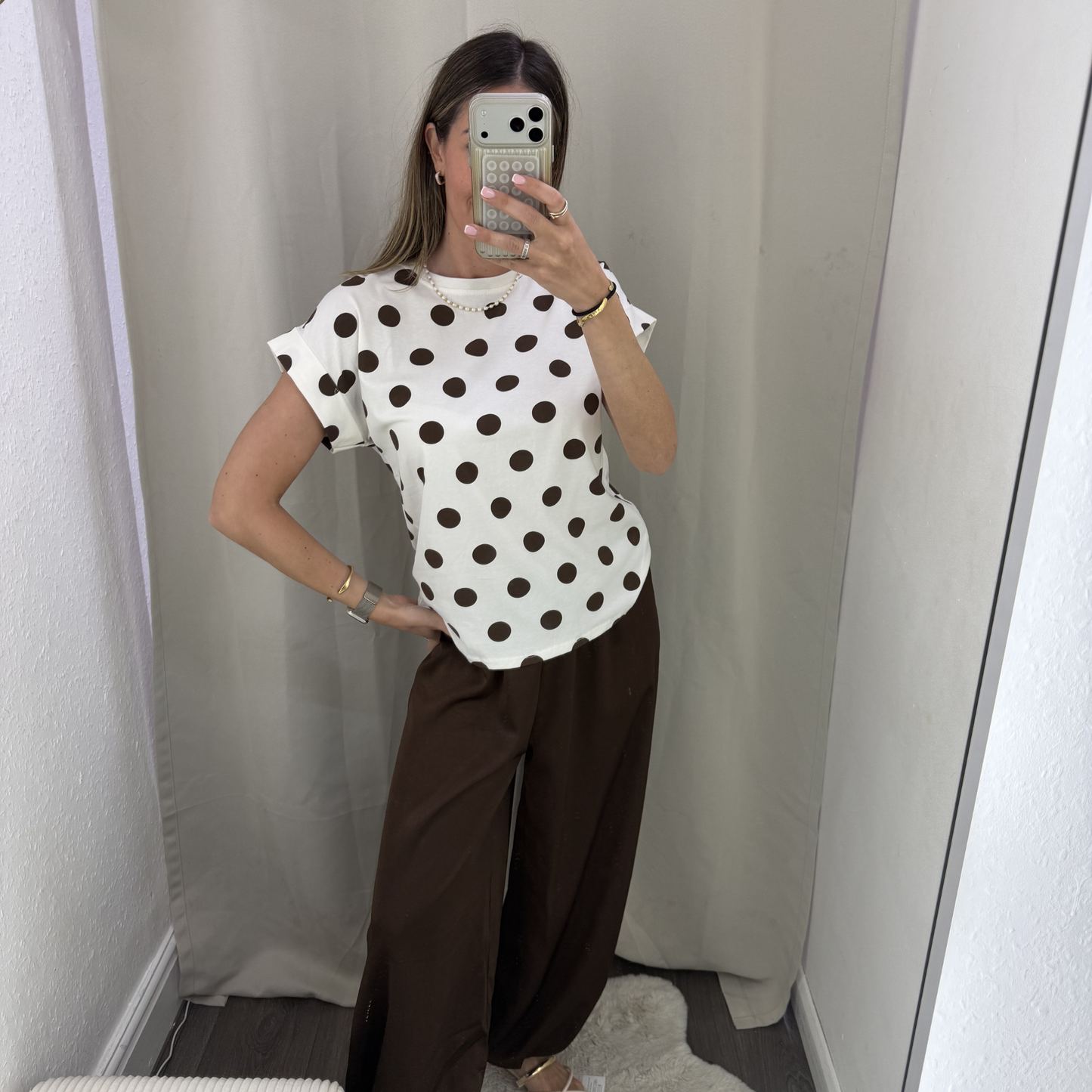 Polka dot tee's