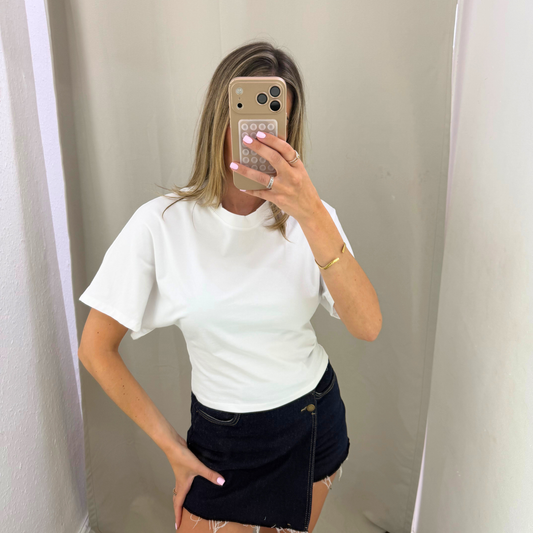 Essential Sculpt Tee – White