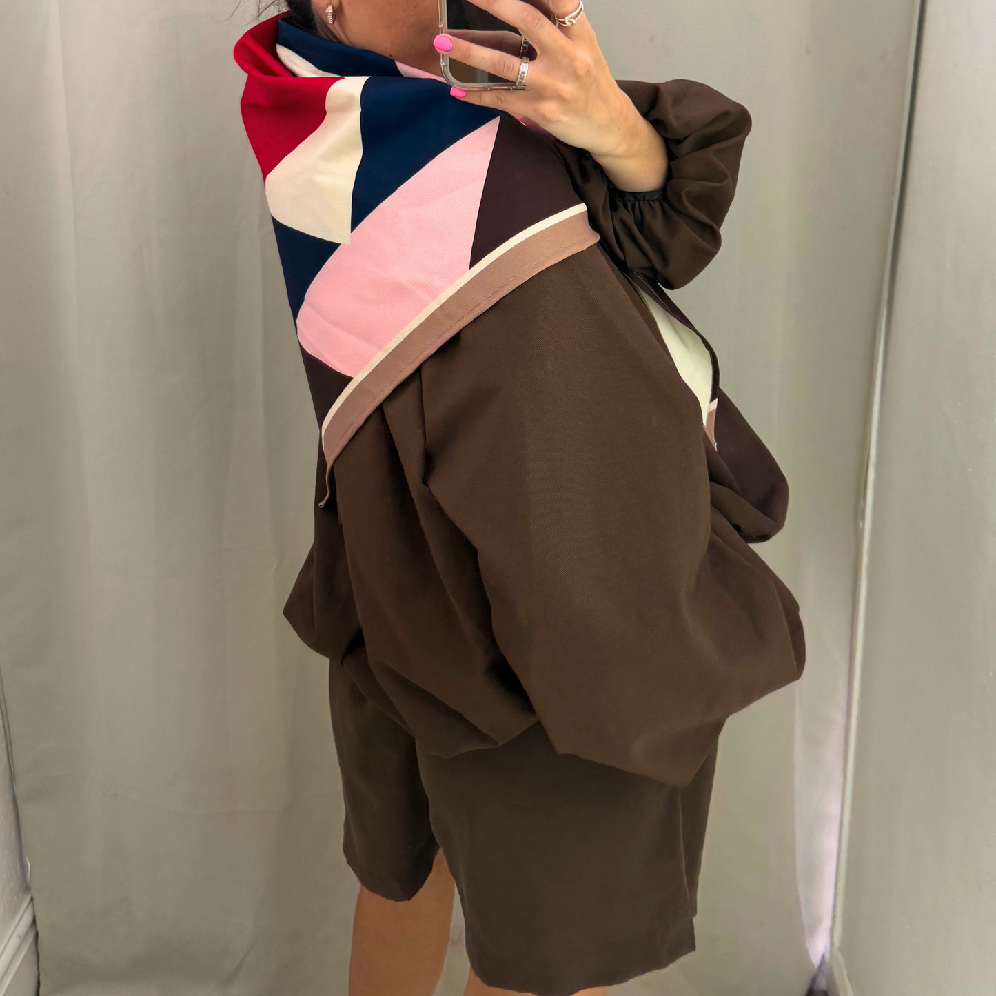 Scarf Detail Bomber Jacket