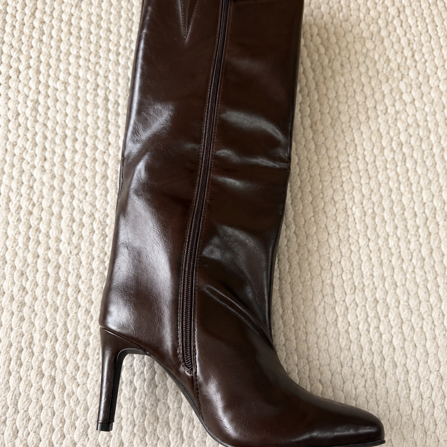 Chocolate brown Knee-High Heeled Boots