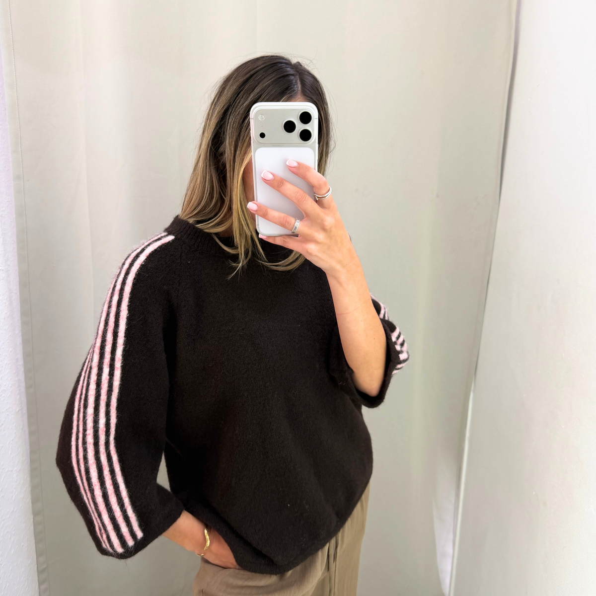 Sport Stripe Oversized Jumper