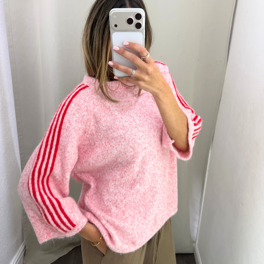 Sport Stripe Oversized Jumper