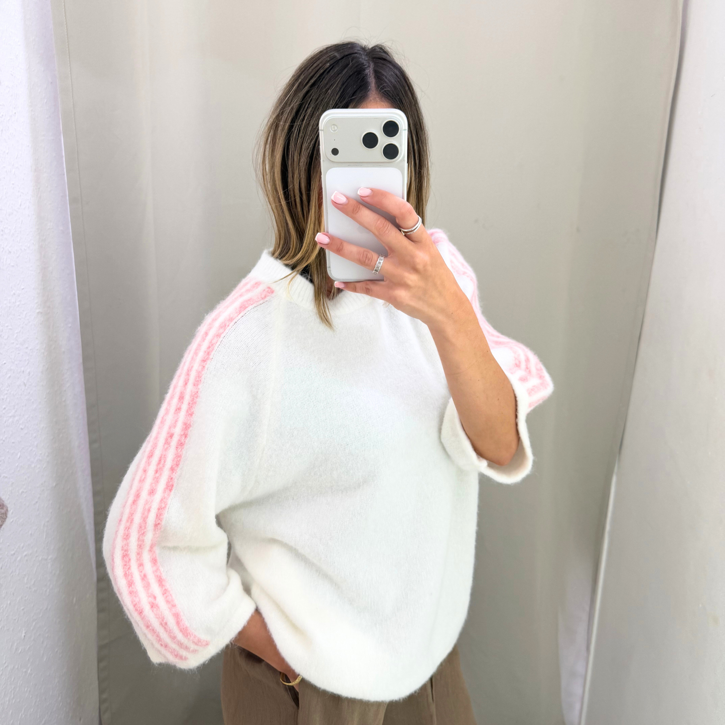 Sport Stripe Oversized Jumper