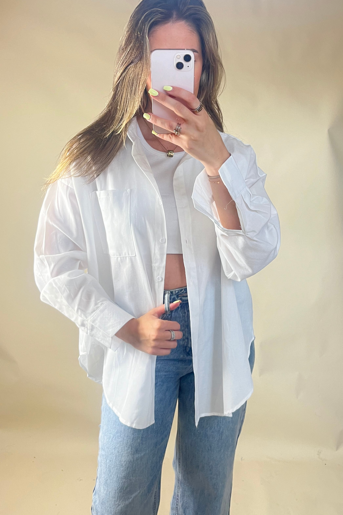 White button up shirt