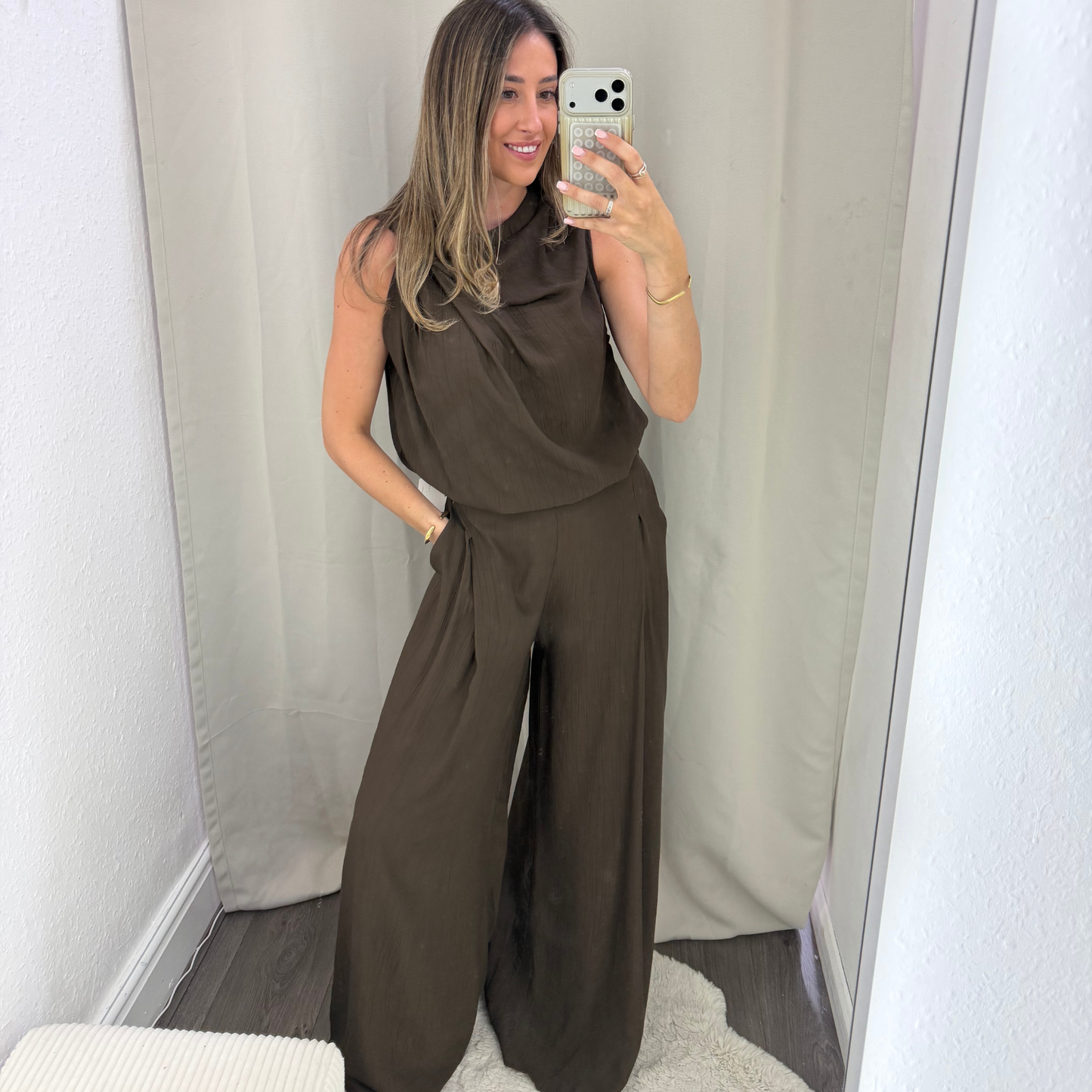Drift Wide Leg Trousers – Chocolate