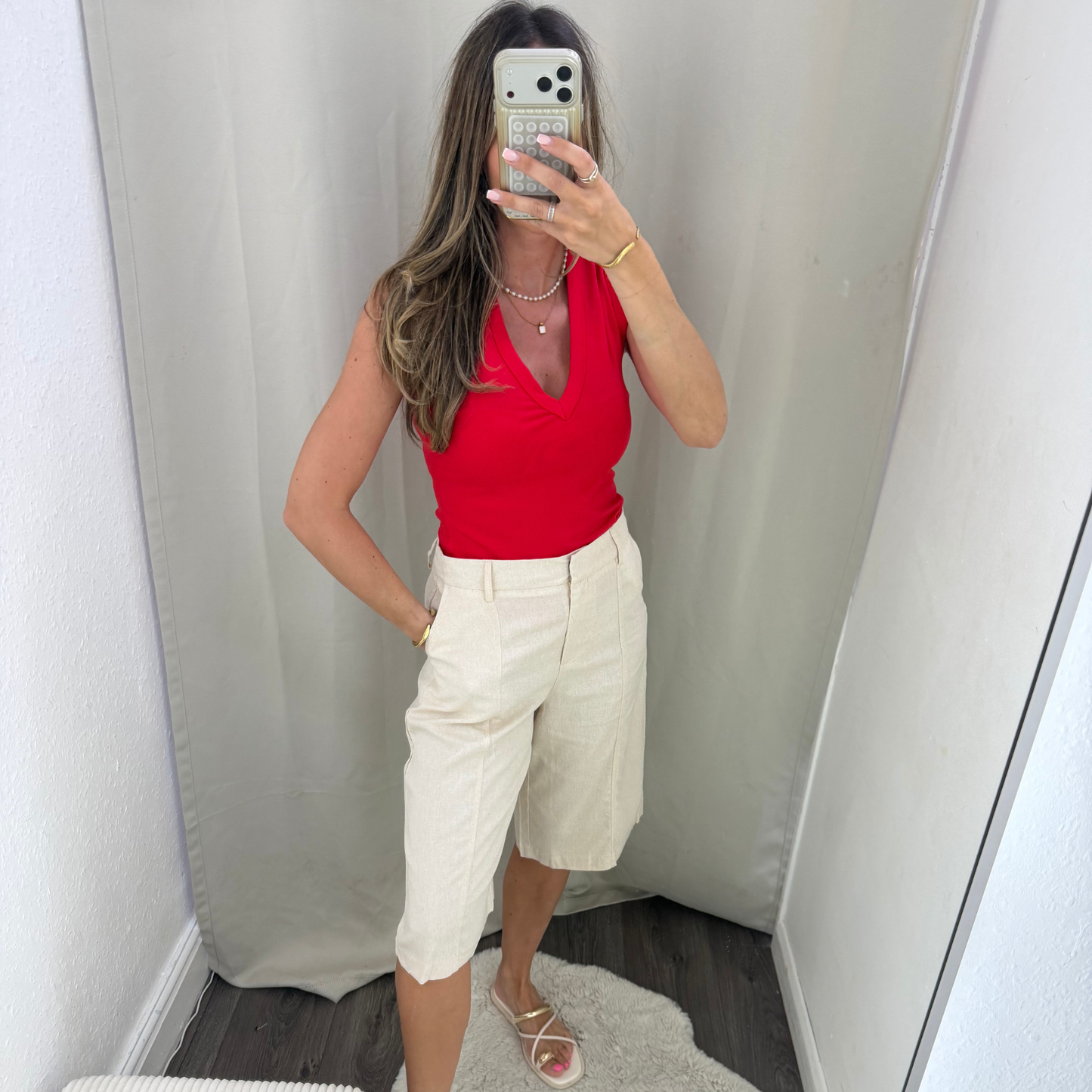 Riviera Tailored Bermuda Shorts – Natural
