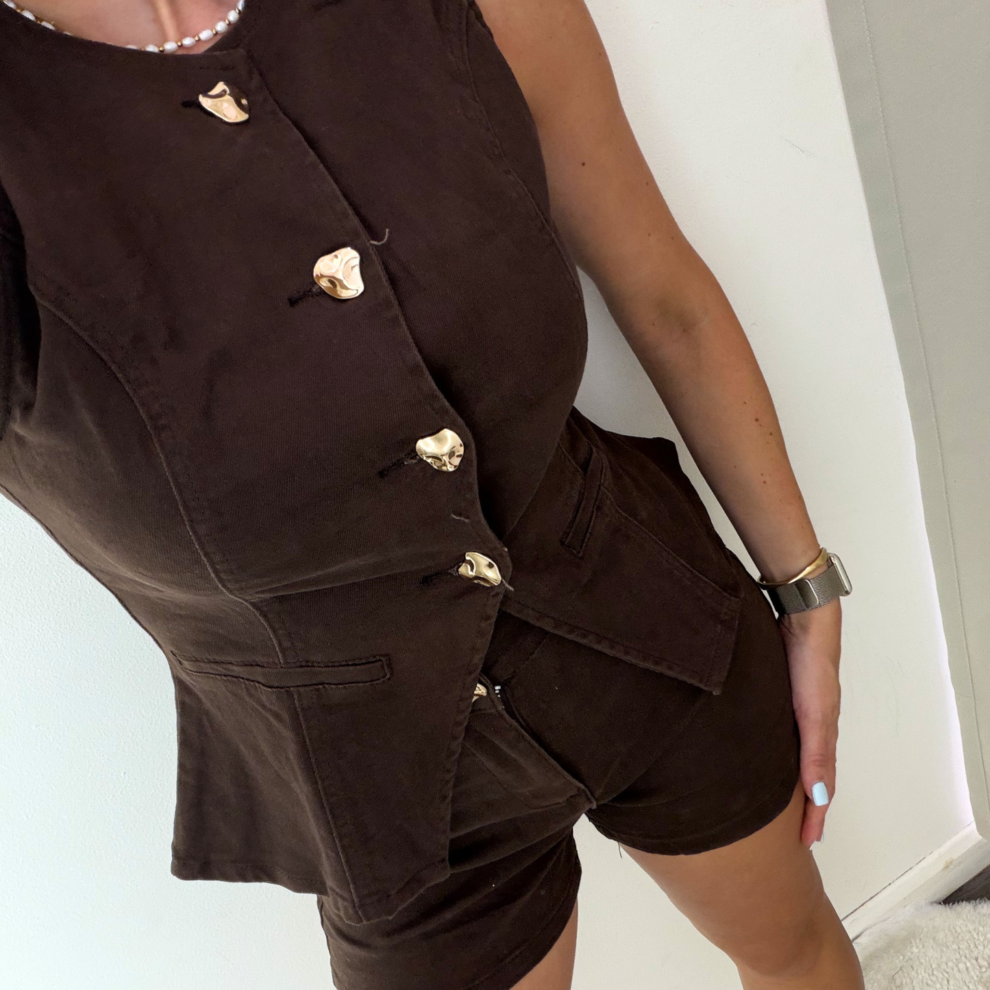 Ultimate Stretch Denim Shorts – Chocolate