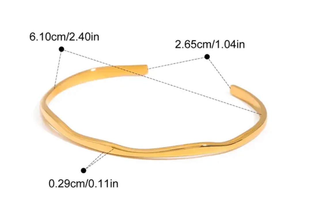 Rugged Bracelet Cuff - Gold or Silver - 2 Sizes