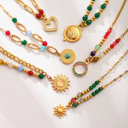 Bright Bead Necklace - Mini Sun or Sun