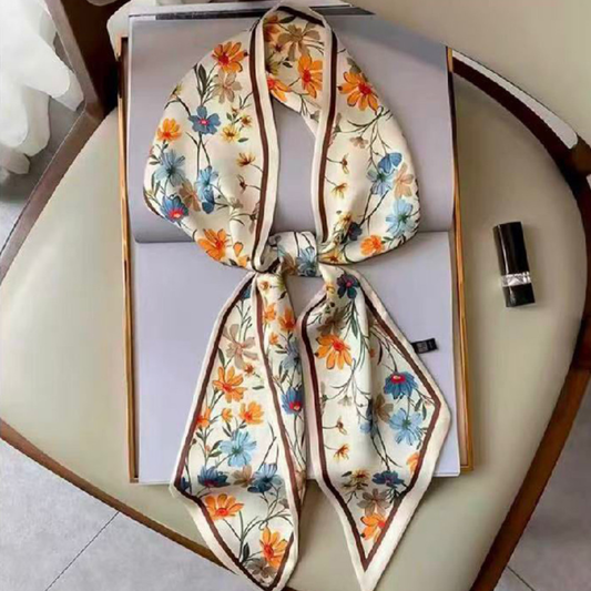 Floral Satin Scarf