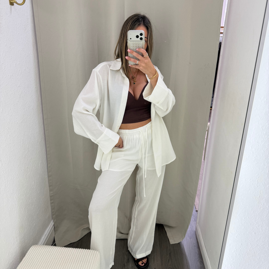 White oversized shirt