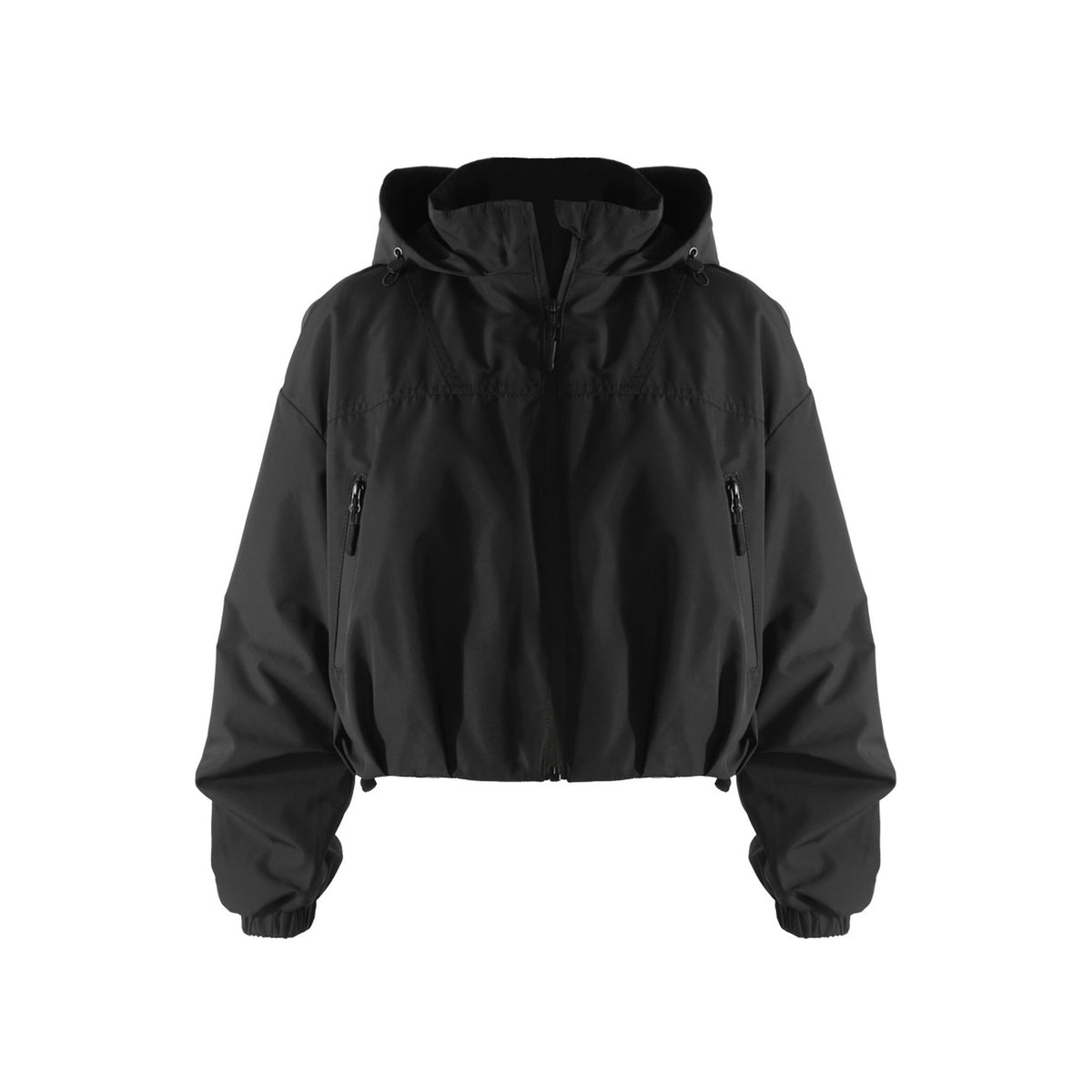 Black Cropped Hooded Jacket – black product
