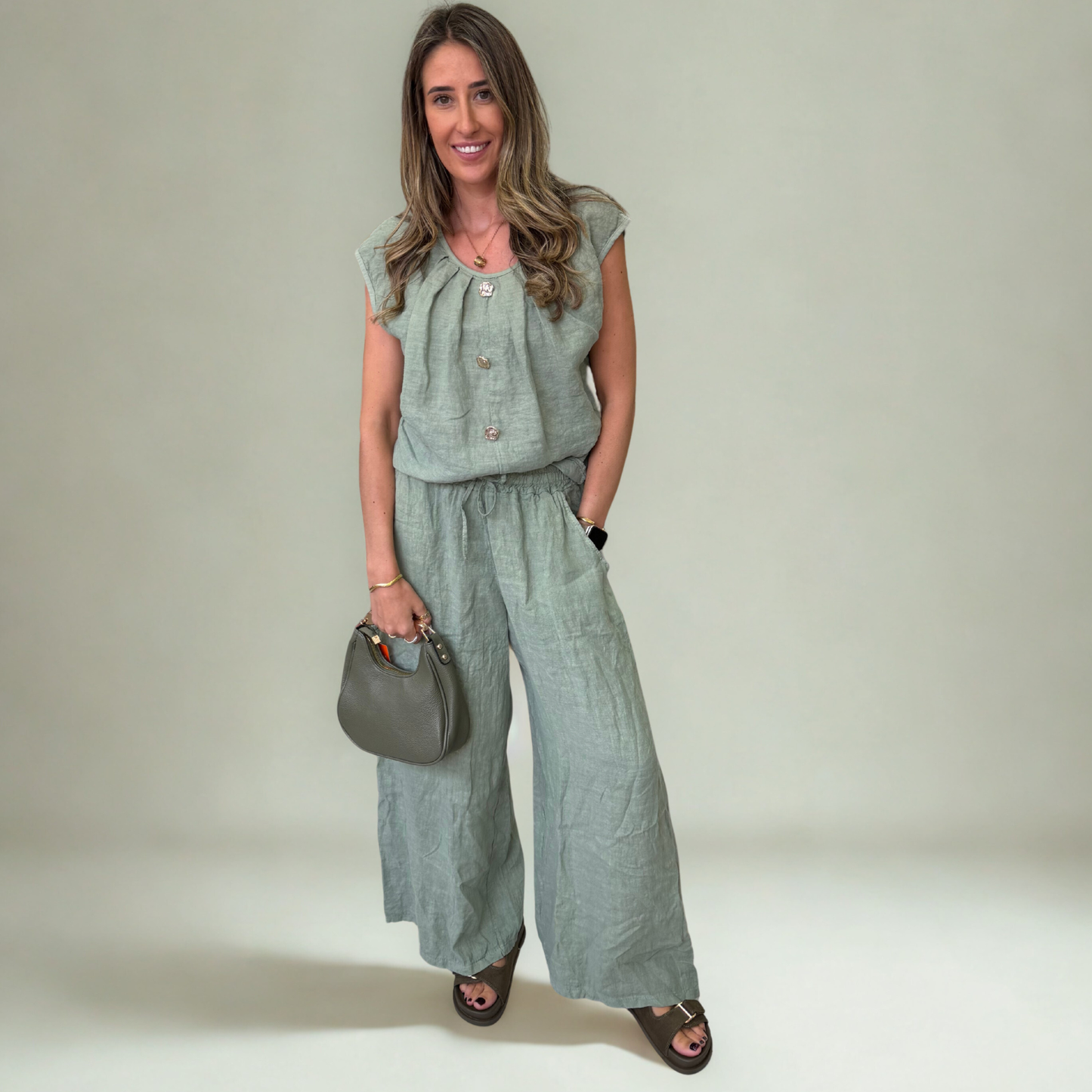 Sage Linen Blend Co-Ord