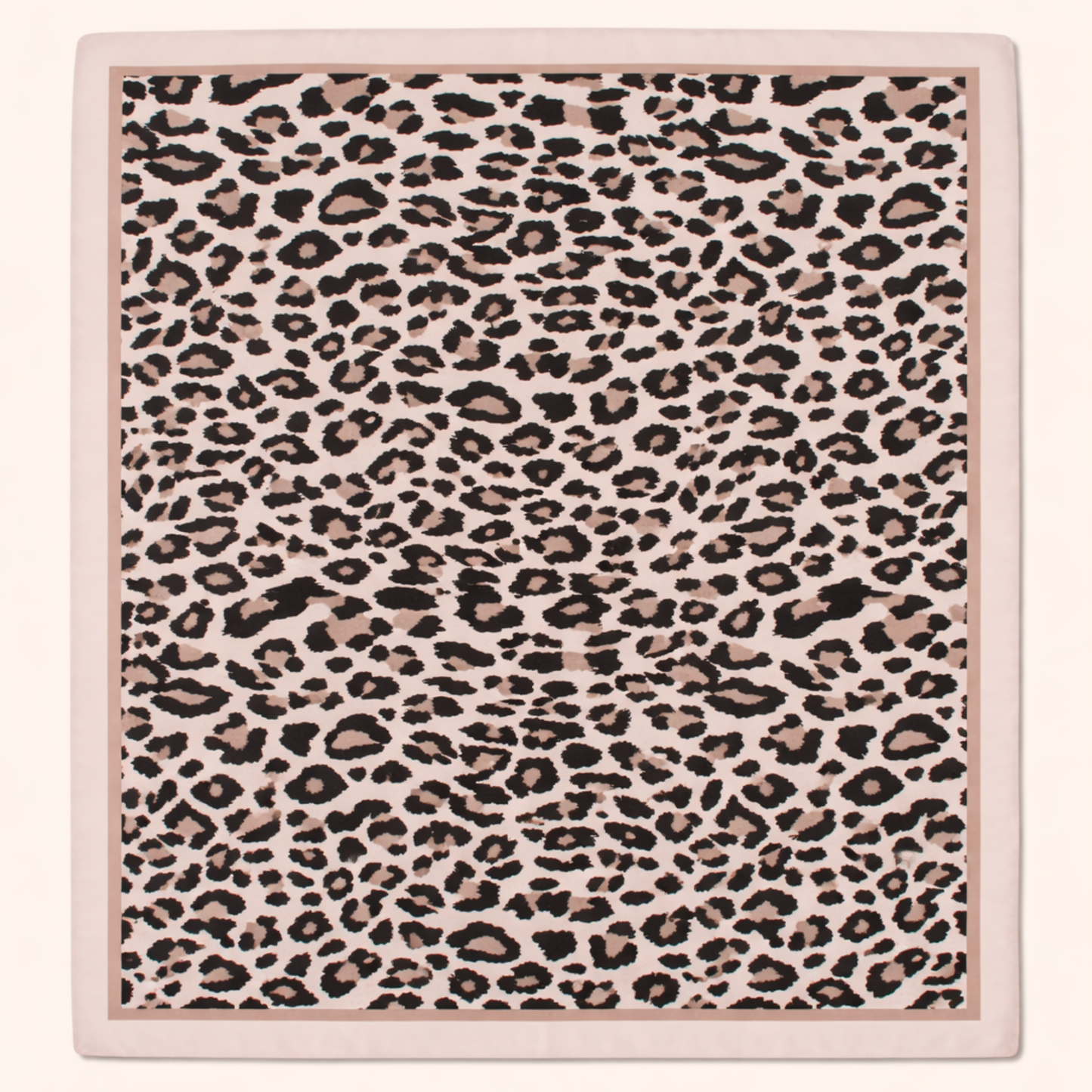 Leopard Print Satin Scarf