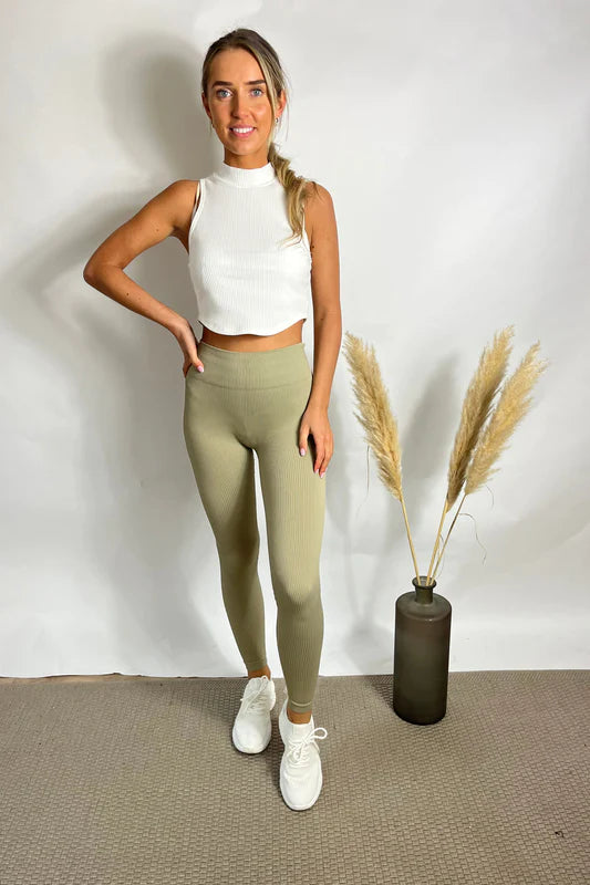 Premium Ribbed Leggings (multiple colours)